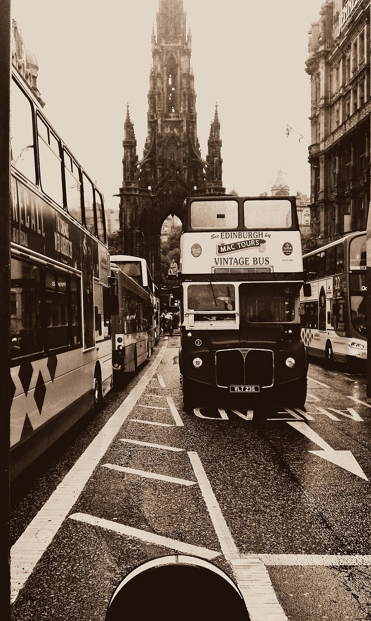 Edinburgas, Škotija, Istoriškai, Autobusas, Retro, Nemokamos Nuotraukos,  Nemokama Licenzija