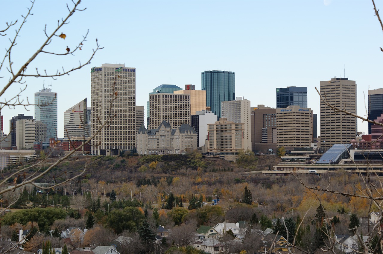 Edmonton,  Miestas,  Downtown,  Miesto,  Architektūra,  Miestovaizdis,  Kanada,  Alberta,  Skyline,  Pastatas