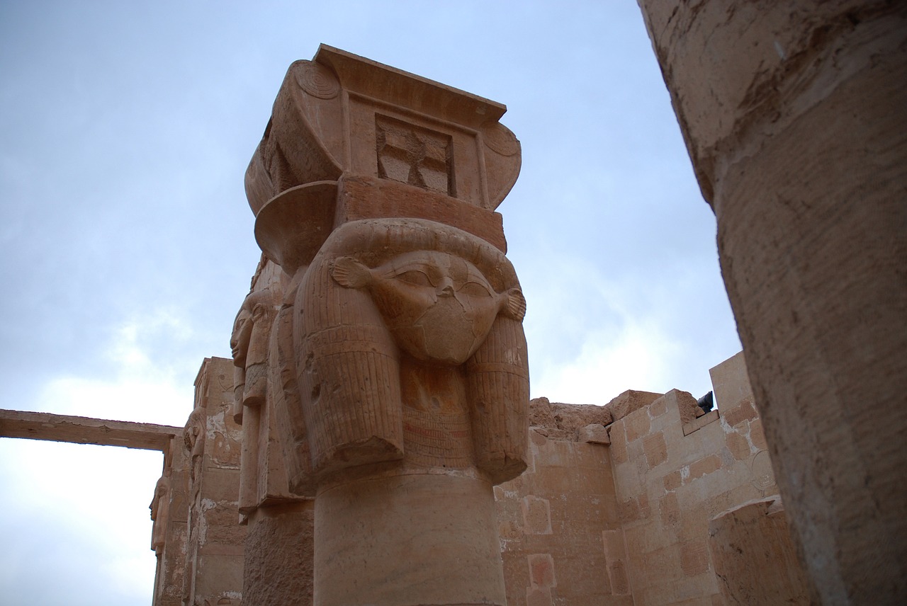 Egiptas, Senovės, Archeologija, Luxor, Hatshepsuto Šventykla, Paminklai, Stulpeliai, Istorinis, Skulptūra, Akmenys