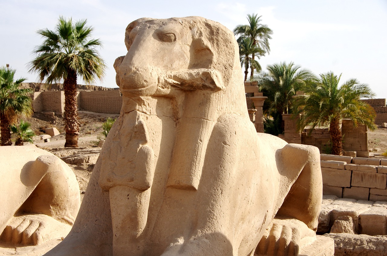 Egiptas,  Karnako,  Šventykla,  Luxor,  Avinus,  Skulptūra,  Statula,  Religija,  Architektūra,  Smiltainis