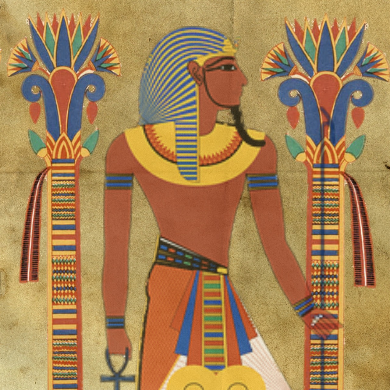 Egyptian, Tutunkhamunas, Faraonas, Dizainas, Vyras, Galvos Apdangalai, Auksas, Artefaktas, Karališkasis, Senovės Egiptas