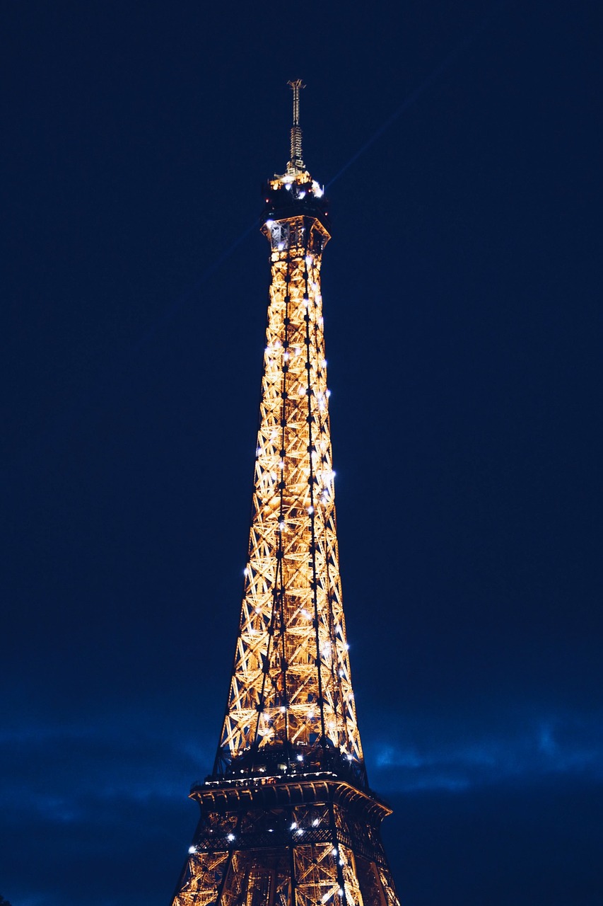Eifelio Bokštas, Paris, Naktinis Dangus, France, Eifelis, Žaibas, Glamoras, Nemokamos Nuotraukos,  Nemokama Licenzija