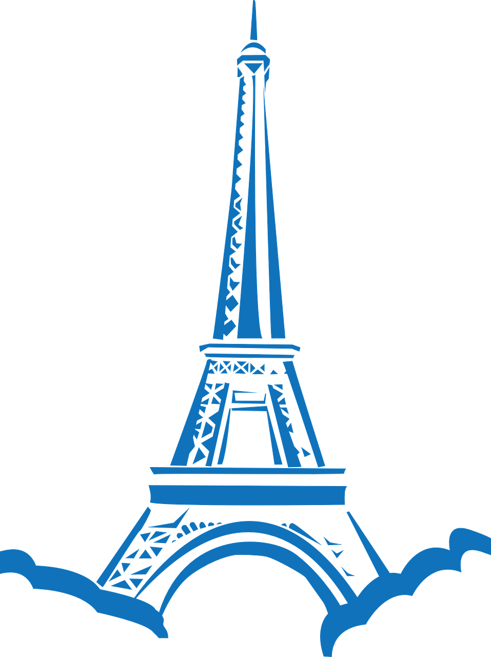 Eifelis, Bokštas, France, Struktūra, Mėlynas, Siluetas, Žinomas, Paris, Architektūra, Turizmas