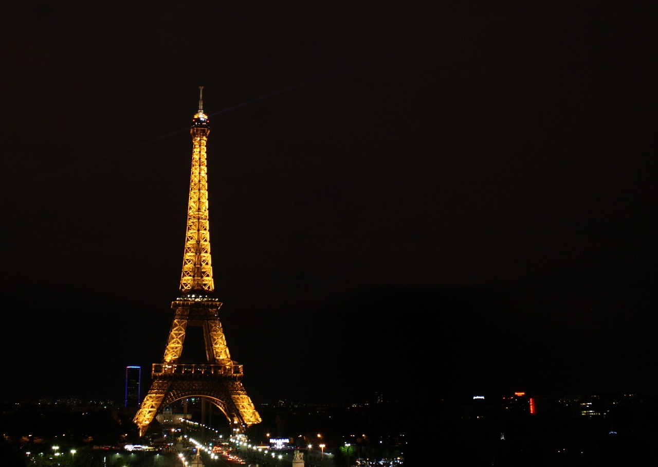 Eifelio Bokštas, Paris, Paminklas, Naktis, Žibintai, Spalvinga, Simbolis, Struktūra, Miesto Panorama, Orientyras