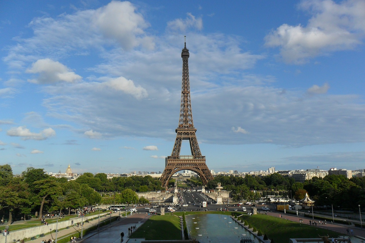 Eifelio Bokštas, Paris, France, Bokštas, Dizaino, Plieninis Rėmas, Vaizdas, Kelionė, Turizmas, Parkas