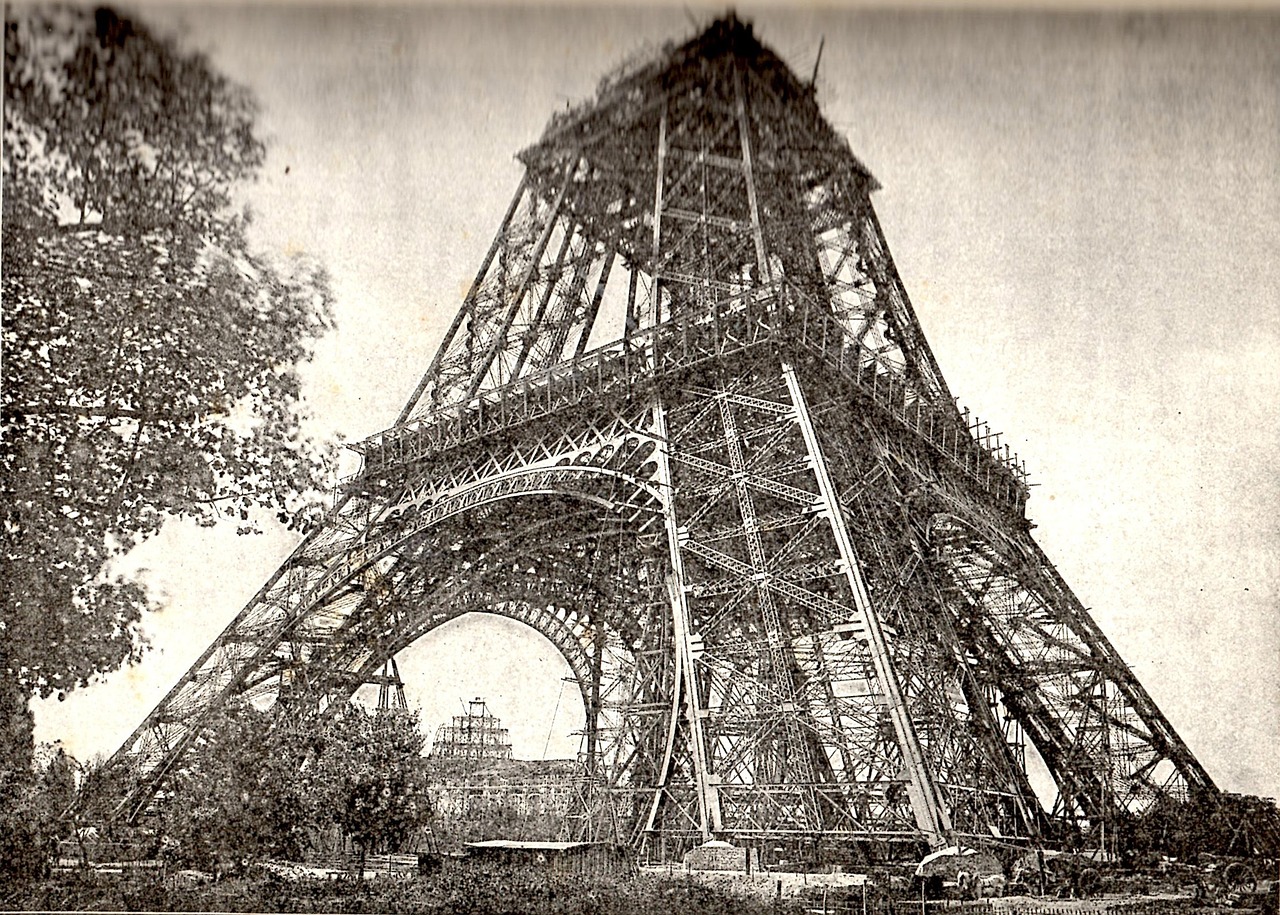 Eifelio Bokštas Statomas, 1888 M. Liepos Mėn ., Paris, France, 1887-1889 Darbo, Prancūzijos Sostinės Simbolis, Prancūzų Kultūros Vieta, Kultūra, Alexandre Gustave Eiffel Architektas, Statybininkas