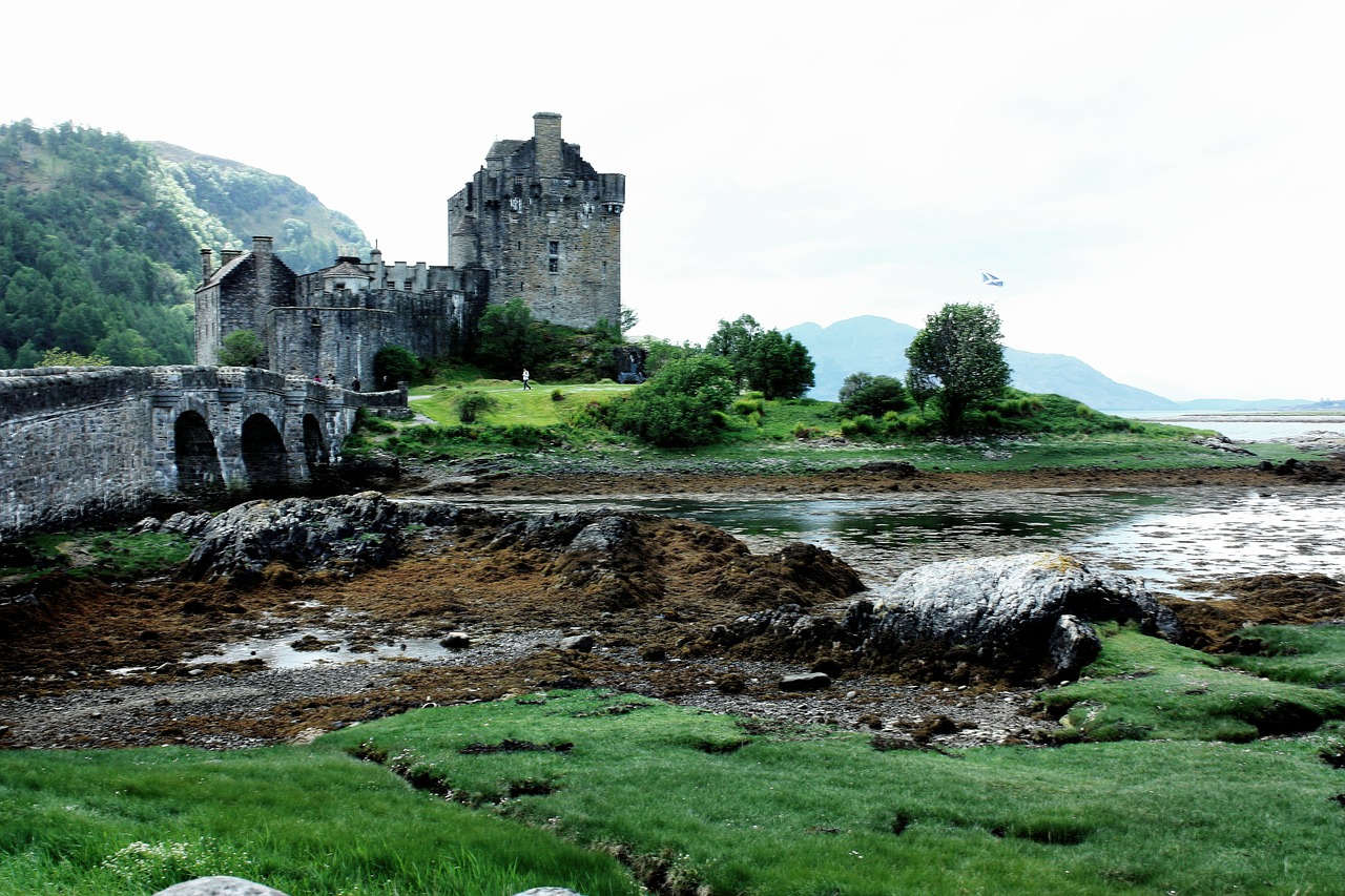 Eilean Donan Pilis, Pilis, Škotija, Orientyras, Škotų, Senovės, Uk, Turizmas, Senas, Architektūra