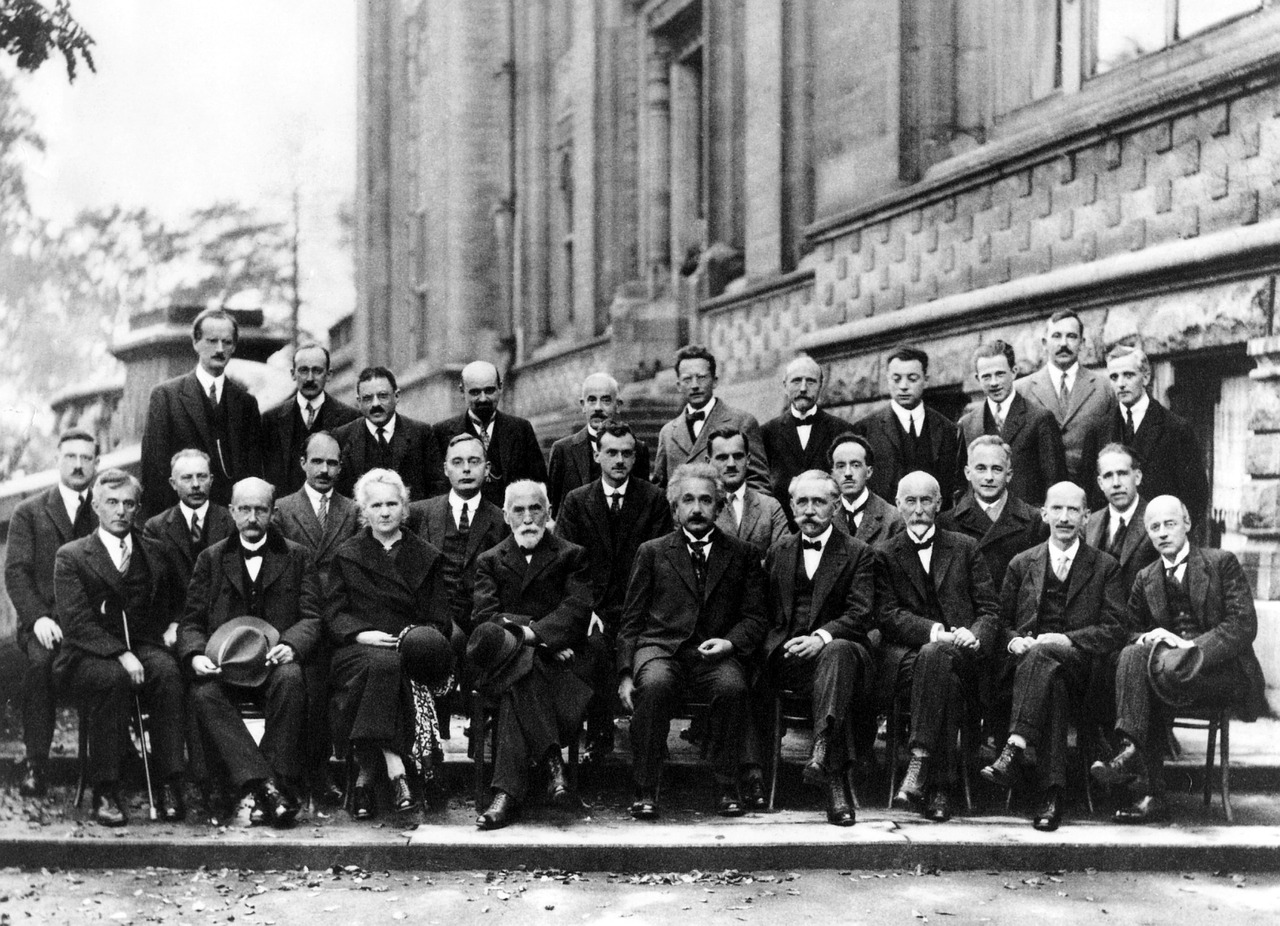 Einšteinas, Fizikas, Konferencija, Solvay, 1927, Juoda Ir Balta, Auguste Piccard, Émile Henriot, Paul Garbės Įrodymas, Širdis Édouard