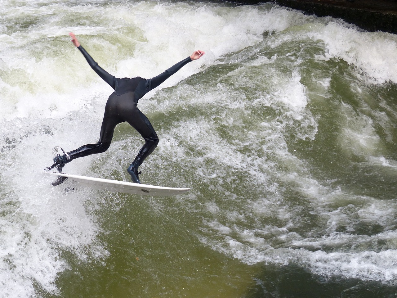 Eisbach, Surfer, Banglenčių Sportas, Naršyti, Anglų Sodas, Bavarija, Sportas, Pramoginiai Sporto Renginiai, Vandens Sportas, Eiskanal