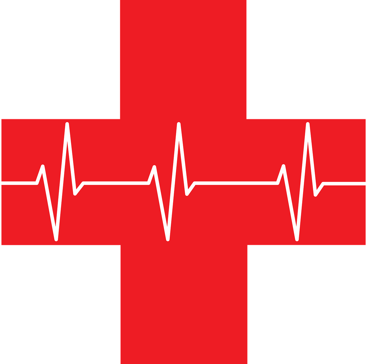 Ekg,  Raudonasis Kryžius,  Pirmoji Pagalba,  Sveikata,  Širdies Ritmas,  Piktogramą,  Medicinos,  Medicina,  Nemokama Vektorinė Grafika,  Nemokama Iliustracijos