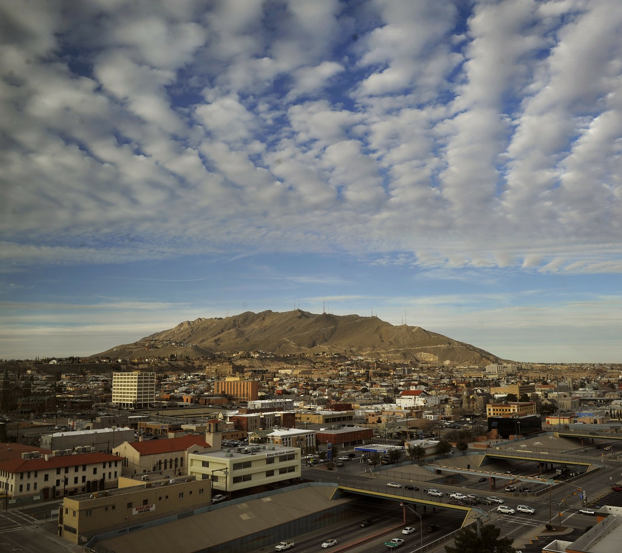 El Paso, Texas, Dangus, Debesys, Miestas, Miestai, Miesto, Pastatai, Panorama, Architektūra