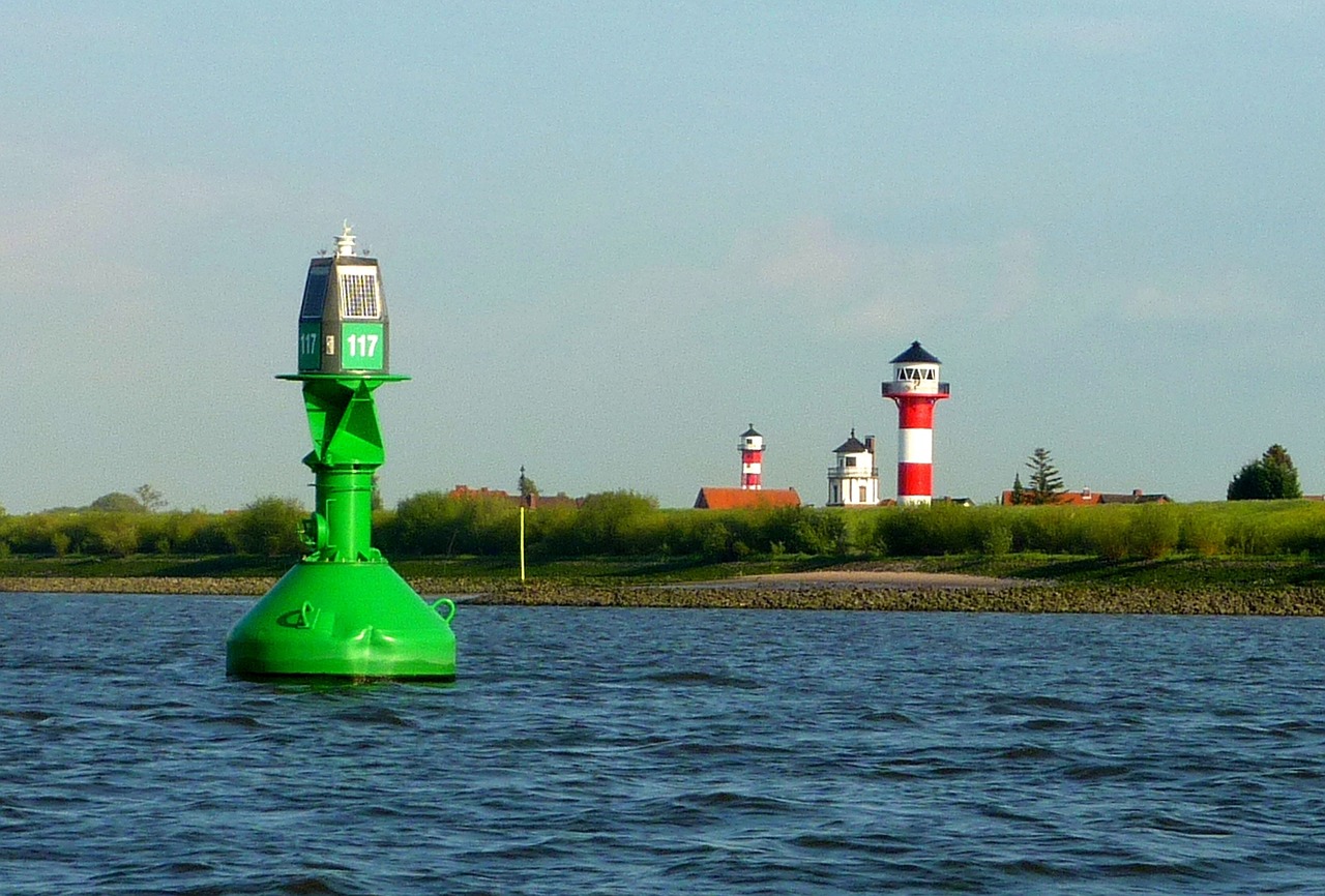 Elbe, Vandens Kelias, Daymark, Švyturys, Švyturys, Laivyba, Navigacija, Gamta, Technologija, Elektrinis Švyturys