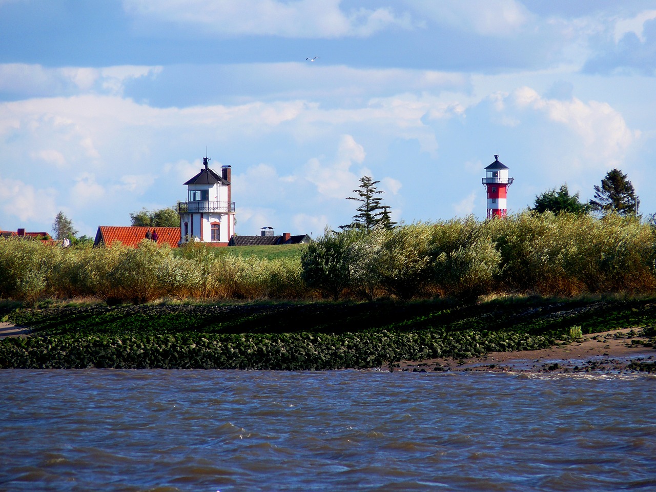 Elbe, Jūrų Transportas, Daymark, Švyturys, Švyturys, Tona, Jūrų, Vanduo, Laivyba, Kranto