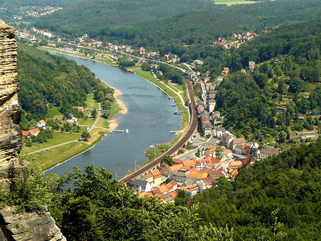 Elbe,  Fortress Doncaster,  Saksonijos Šveicarija,  Smiltainio Kalnas,  Tvirtovė, Nemokamos Nuotraukos,  Nemokama Licenzija