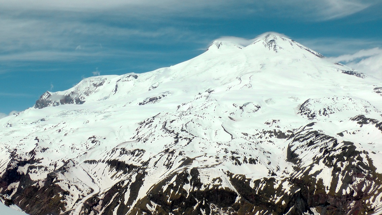 Elbrus, Kalnai, Kaukazas, Kabardino-Balkaria, Alpinizmas, Alpinizmas, Trasa, Sniegas, Saulė, Geras Oras