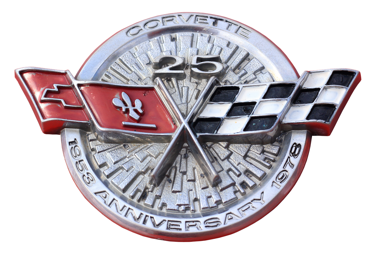 Emblema, Logotipas, Chevrolet, Corvette, Prekinis Ženklas, Simbolis, Sidabras, Raidės, Elegantiškas, Pkw