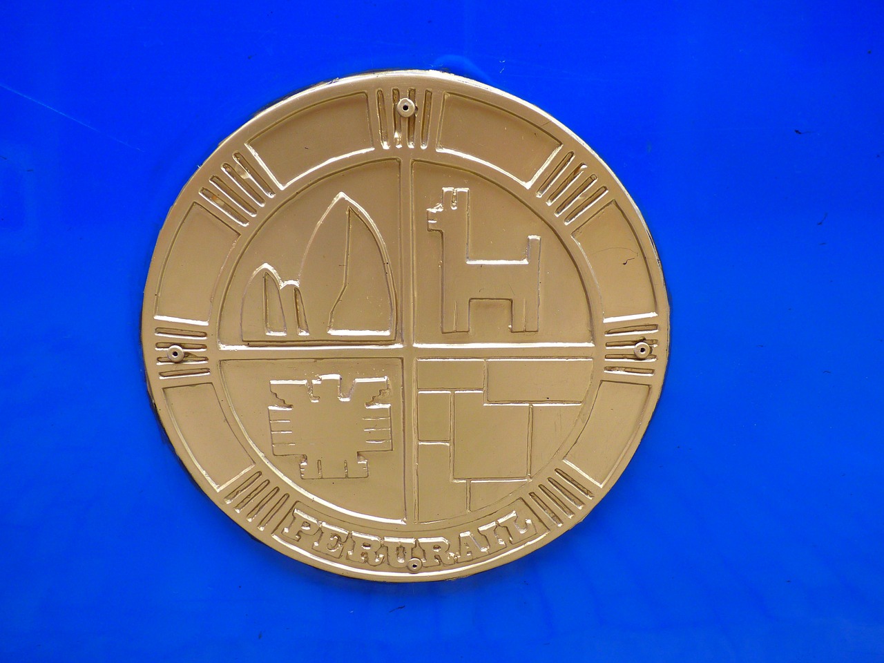 Emblema, Medalis, Herbas, Traukinys, Traukinių Stotis, Platforma, Geležinkelio Bilietai, Antrasis Geležinkelis, Perurailis, Peru