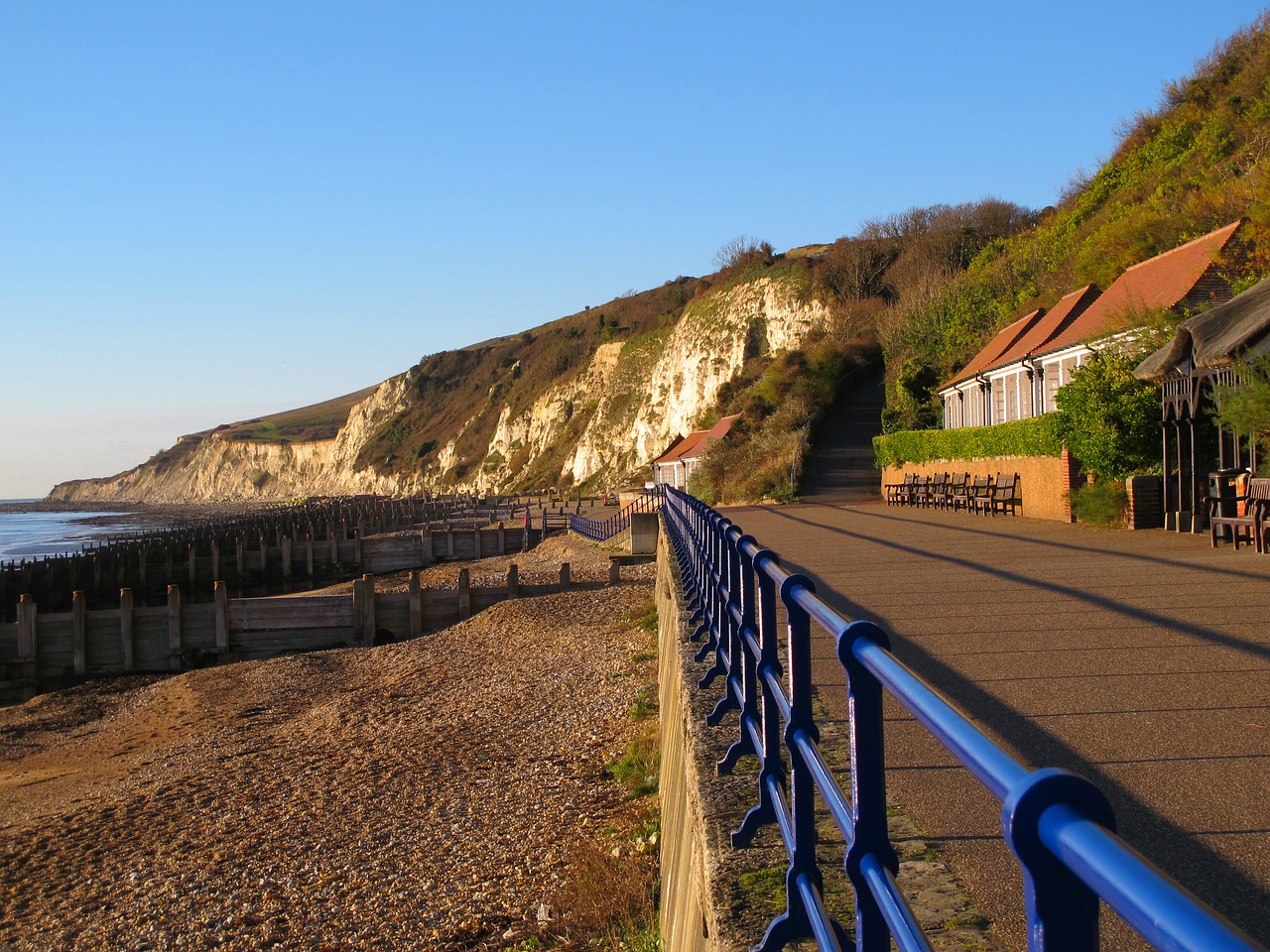 Anglija, Jungtinė Karalystė, Eastbourne, Sussex, Papludimys, Kanalas, Britanija, Pietinė Pakrantė, Balti Uolos, Promenada