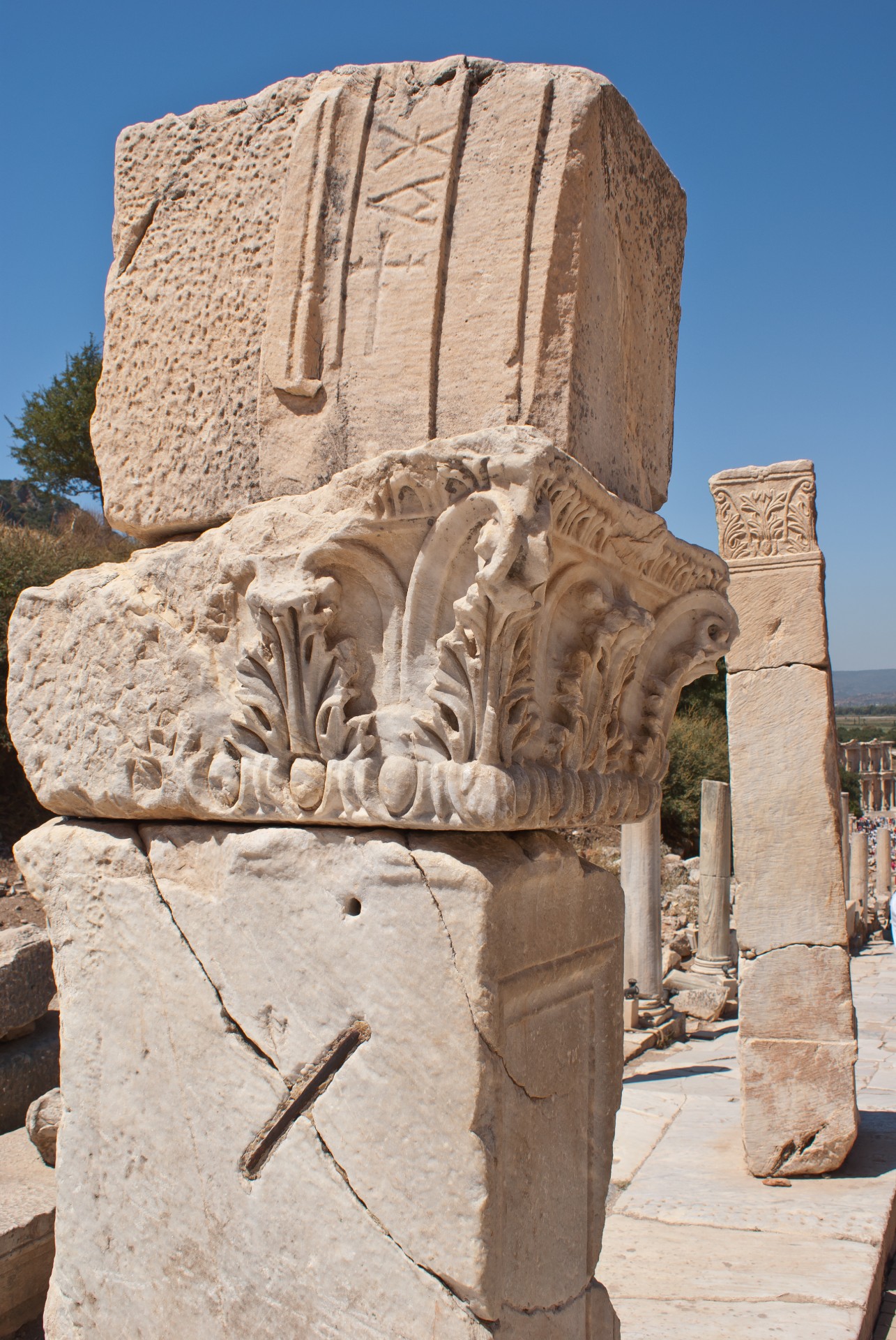 Efesas,  Turkijos Dalis & Nbsp,  Efesas,  Turkijos Stulpelio Dalis, Nemokamos Nuotraukos,  Nemokama Licenzija