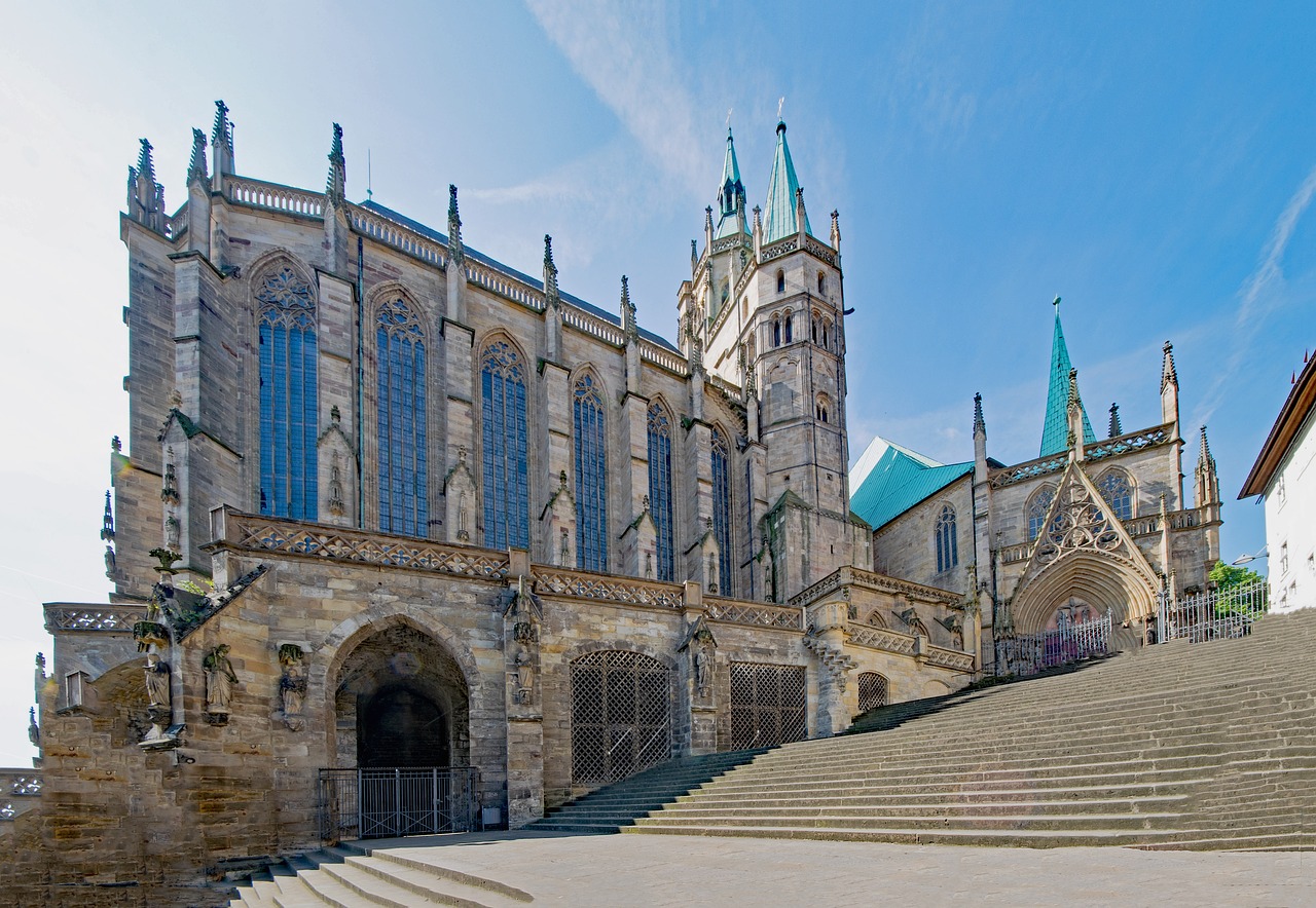 Erfurto Katedra, Erfurtas, Turingijos Federalinė Žemė, Vokietija, Senamiestis, Lankytinos Vietos, Pastatas, Istorija, Europa, Architektūra