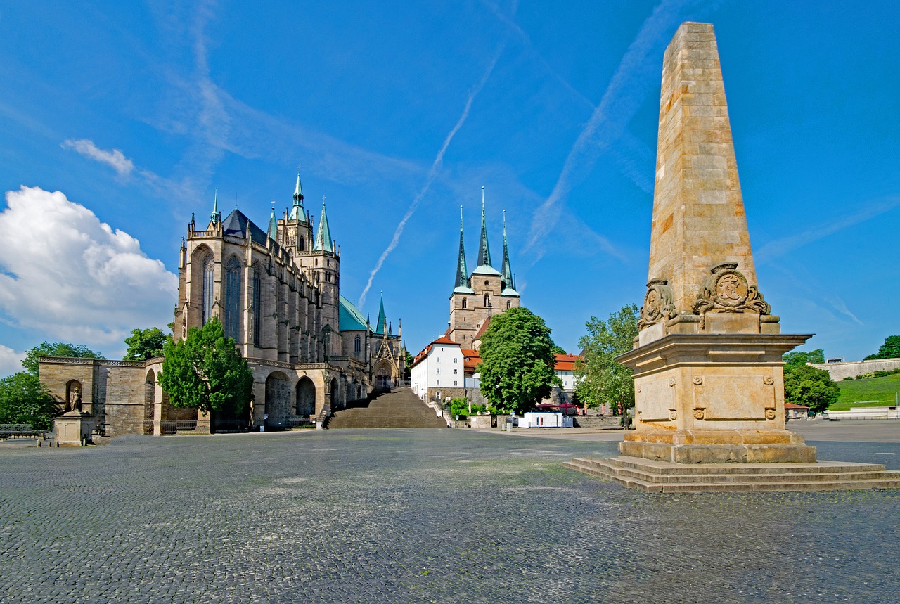 Erfurto Katedra, Katedros Aikštė, Erfurtas, Turingijos Federalinė Žemė, Vokietija, Senamiestis, Lankytinos Vietos, Pastatas, Istorija, Europa