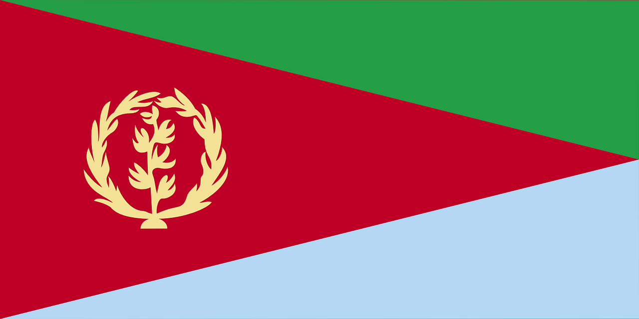 Eritrea, Vėliava, Nacionalinis, Šalis, Simbolis, Eritranas, Tauta, Ženklas, Afrika, Nemokama Vektorinė Grafika