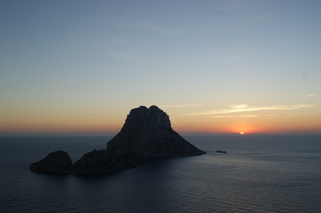 Vedra, Ibiza, Ispanija, Horizontas, Jūra, Saulėlydis, Akmenys, Nemokamos Nuotraukos,  Nemokama Licenzija