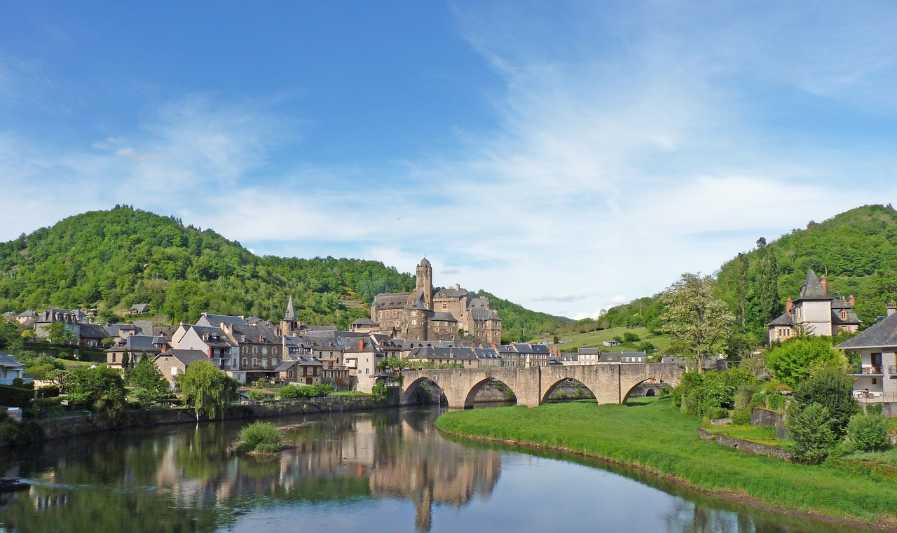 Estaing, Aveyron, France, Senas Kaimas, Kraštovaizdis, Daug, Kaimas, Bažnyčia, Nemokamos Nuotraukos,  Nemokama Licenzija
