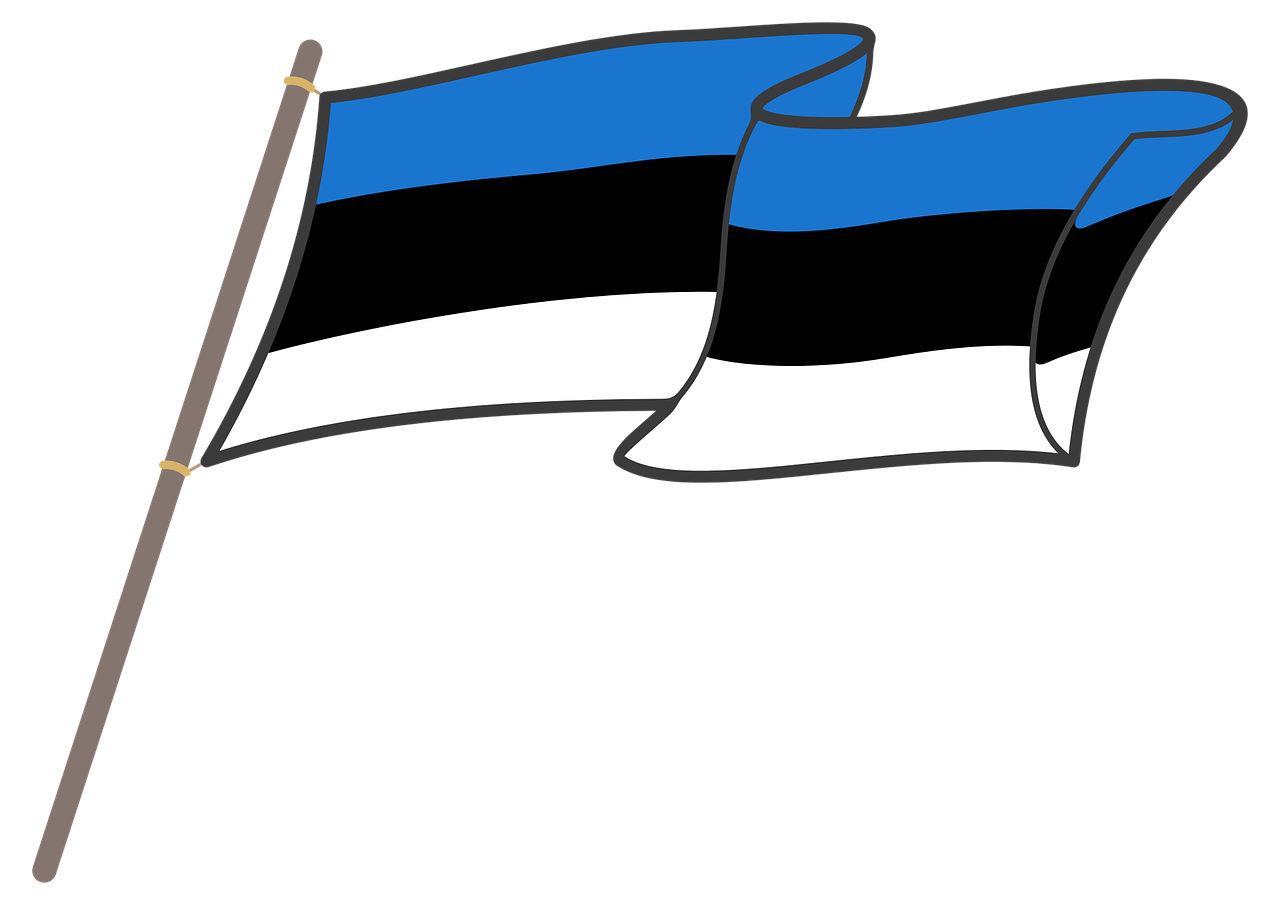 Estonia, Vėliava, Grafika, Nacionalinės Spalvos, Stiebu, Simbolis, Nėra Fono, Audringas, Powiewająca, Estonia Vėliava
