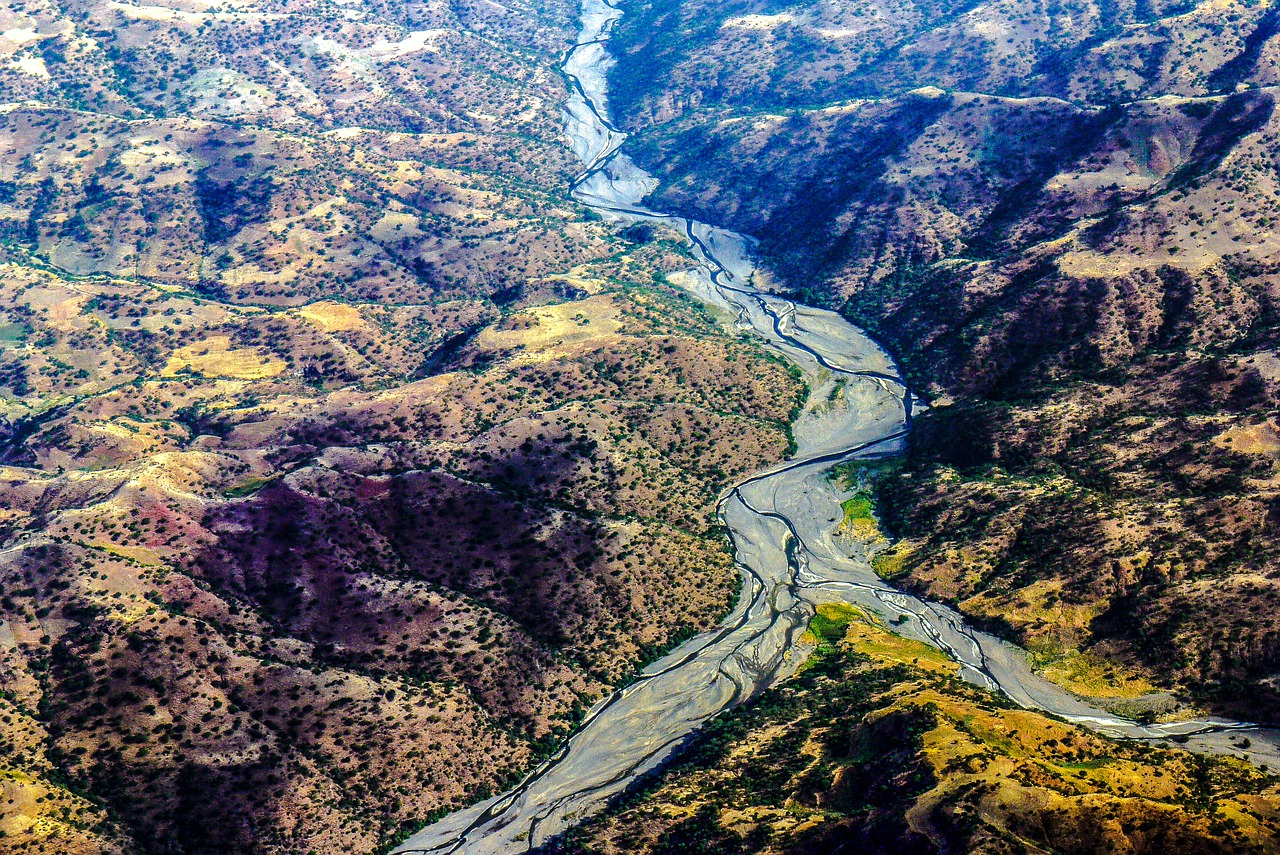 Etiopija, Upės Kraštovaizdis, Oro Vaizdas, Kalnas, Nemokamos Nuotraukos,  Nemokama Licenzija