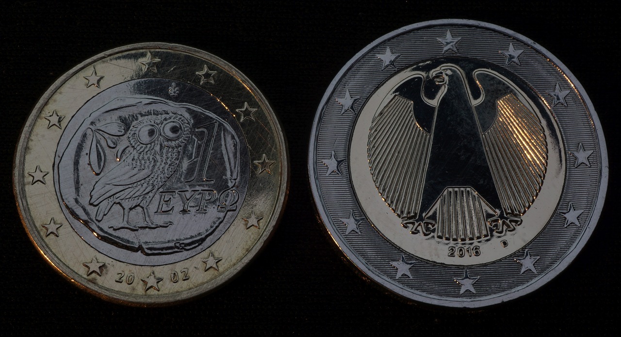 Euras, Graikija, Vokietija, Monetos, Euro Krizė, Nemokamos Nuotraukos,  Nemokama Licenzija