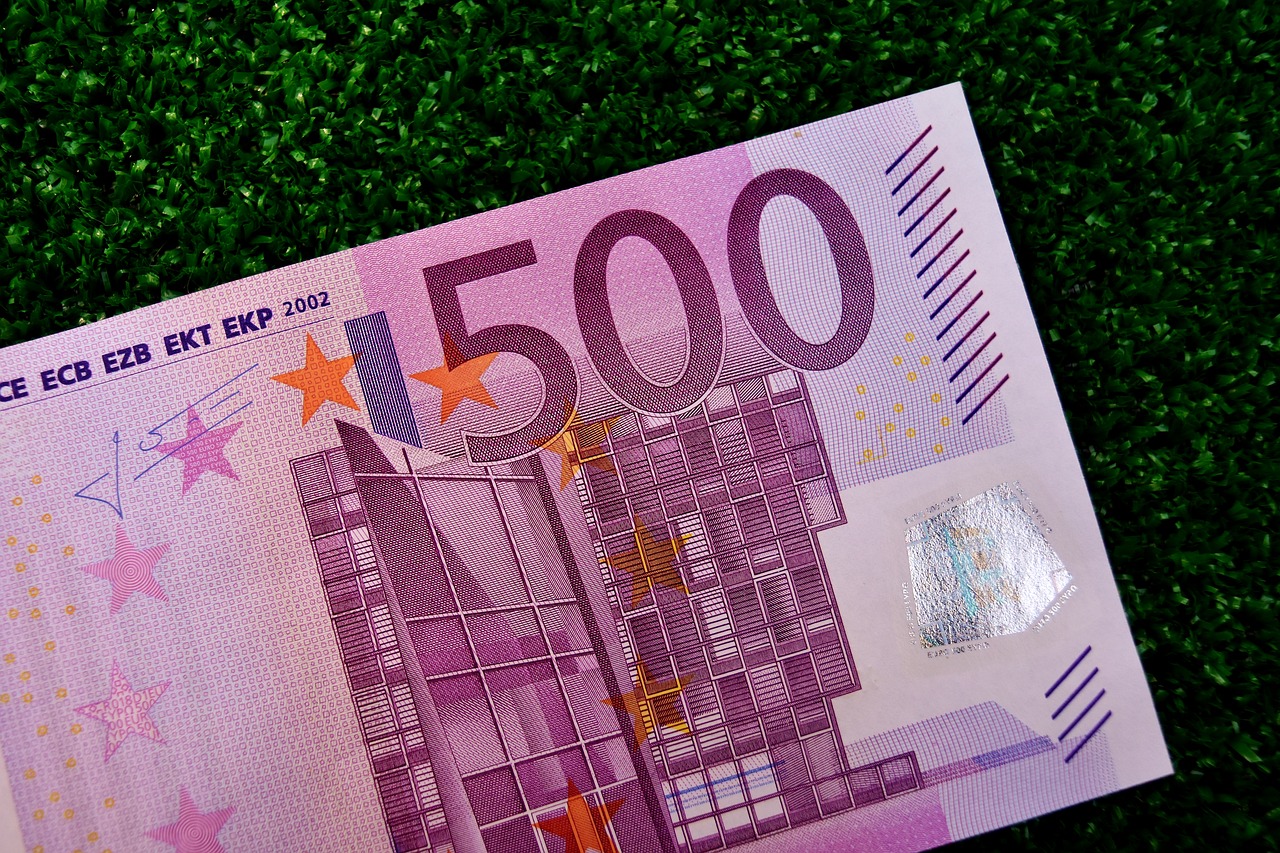 Euras, 500, Dolerio Kupiūra, Pinigai, Valiuta, Popieriniai Pinigai, 500 Eurų, Finansai, Banknotas, Atrodo