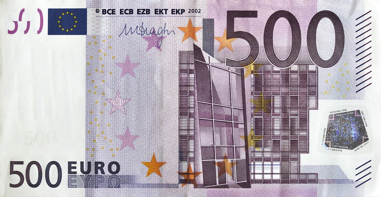 Euras, Dolerio Kupiūra, 500 Eurų, Valiuta, Popieriniai Pinigai, Pinigai, Eurų Banknotas, Pinigai, Žaisti Tešlą, Paskola