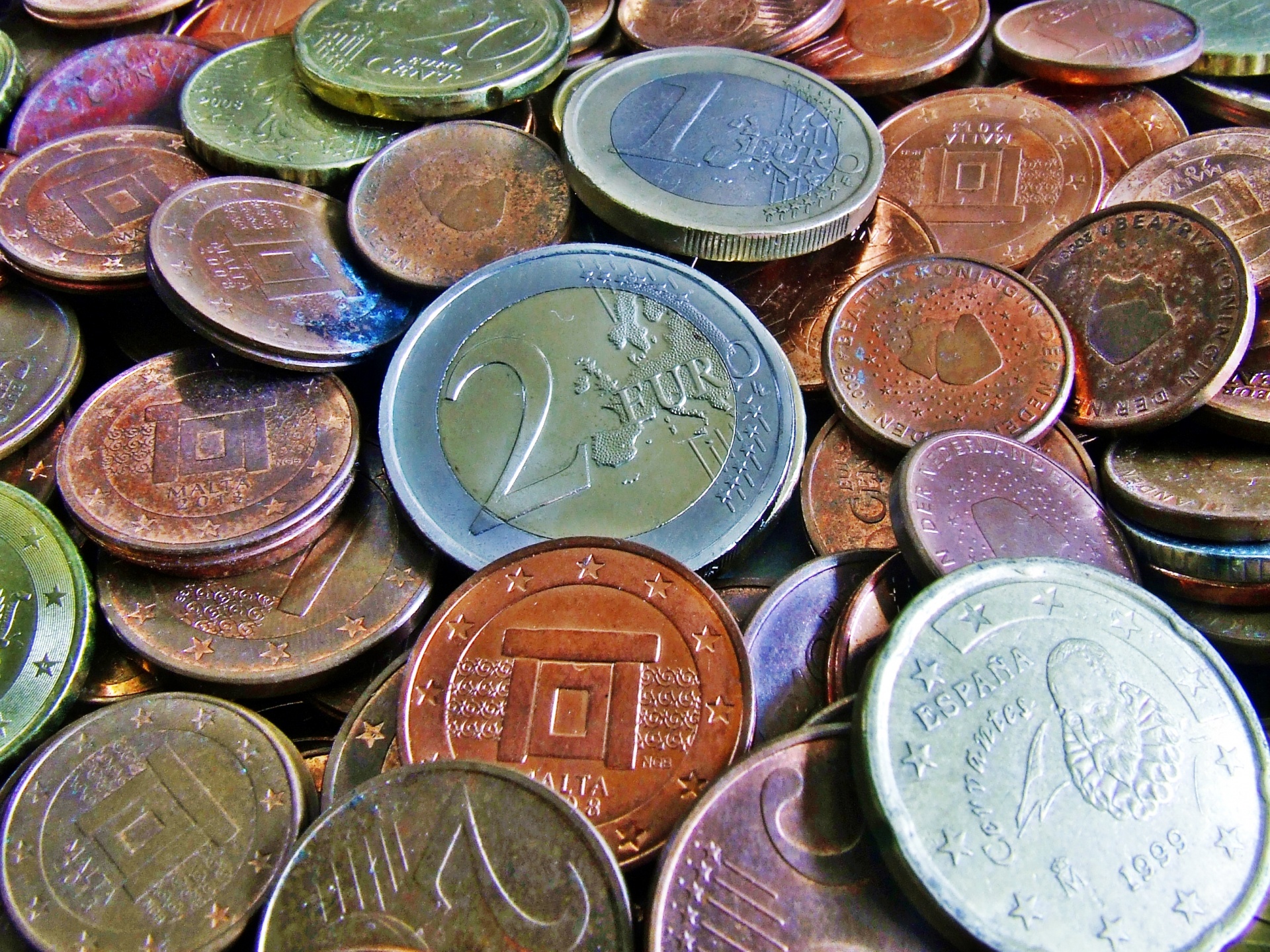 Valiuta,  Monetos,  Euras,  Centas,  Pinigai,  Naudotos & Nbsp,  Monetos,  Keisti,  Mažas & Nbsp,  Pakeitimas