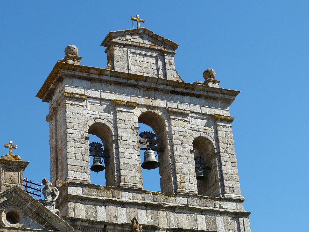 Evora, Senamiestis, Portugal, Fasadas, Bažnyčia, Bokštas, Romanesque, Rhaeto Romanic, Viduramžiai, Varpas