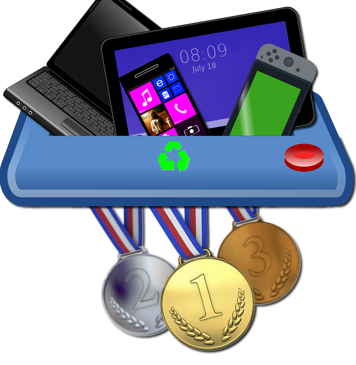 E Atliekos, Elektronika, Olimpinės Žaidynės, Tokyo 2020, Medaliai, Nemokamos Nuotraukos,  Nemokama Licenzija