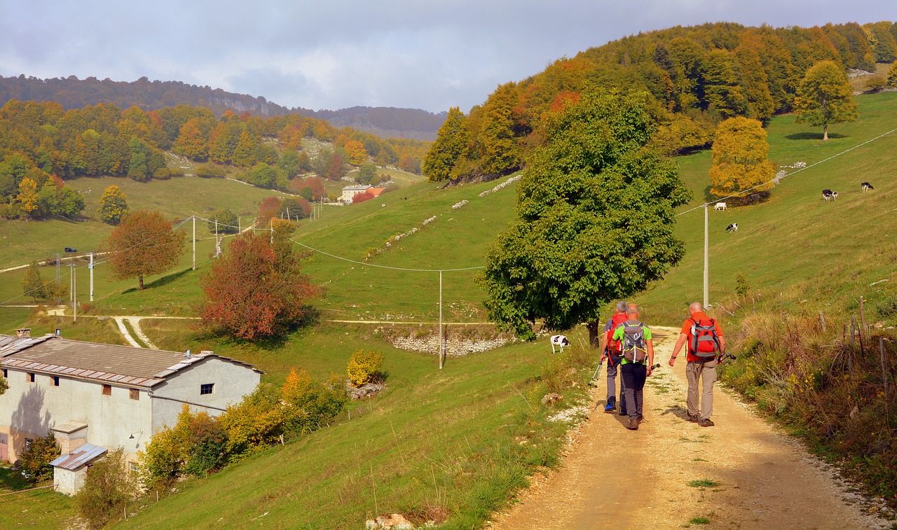 Ekskursija, Vaikščioti, Takas, Kalnas, Ruduo, Europinis Kelias, E5, Lessinia, Italy, Nemokamos Nuotraukos