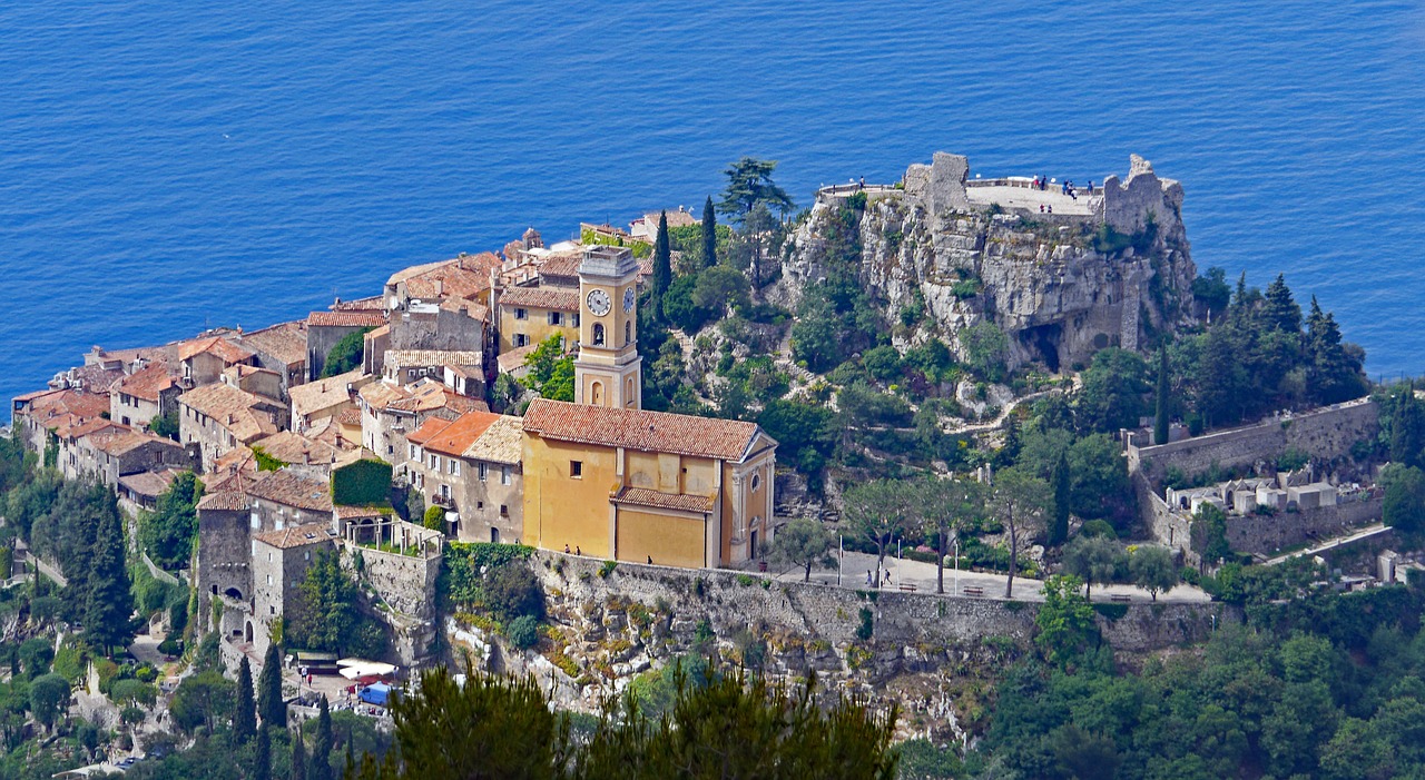 Éze, Rokas, Tvirtovė, Côte Dazur, Lankytinos Vietos, Kelionės Tikslas, Architektūra, Turizmas, Monaco, Gražus