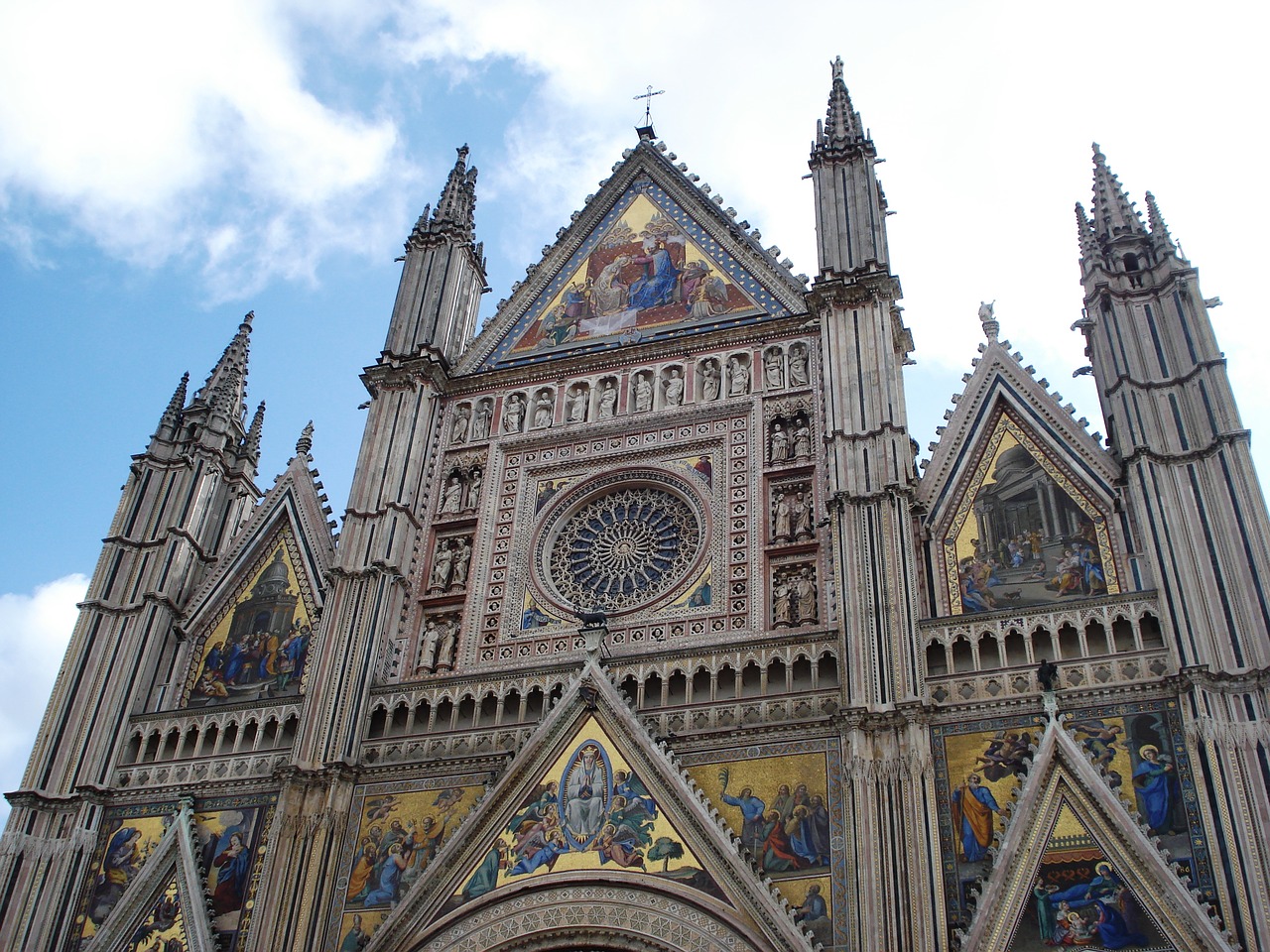 Fasadas, Duomo, Orvieto, Nemokamos Nuotraukos,  Nemokama Licenzija