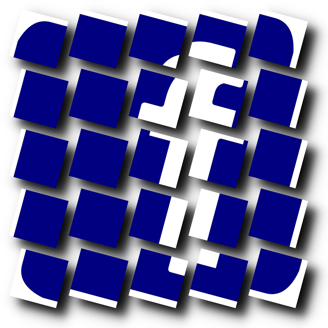 Facebook, Socialinė Žiniasklaida, Tinklas, Mėlynas, Abstraktus Plyteles, 3D, Dizainas, Menas, Facebook Piktograma, Internetas