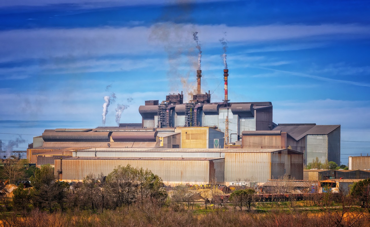 Gamykla, Industrija, Tarša, Klimato Kaita, Kaminas, Gamyklinis Dūmtraukis, Pramoninis Kraštovaizdis, Dūmai, Plieno Gamykla, France