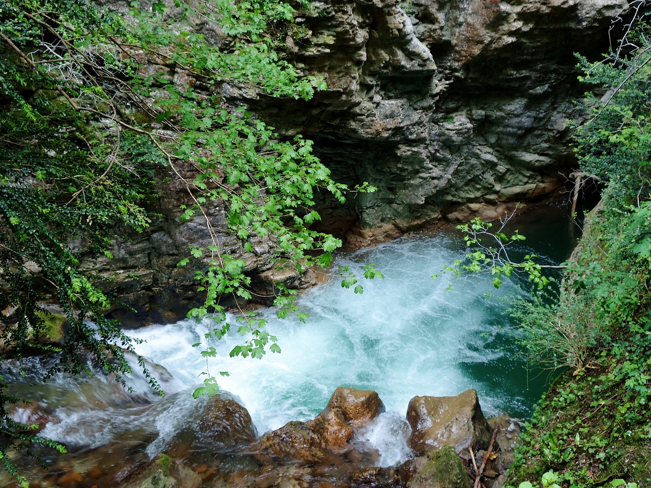 Žiemos Kritimas, Drôme, France, Grioviai, Omblèze, Vanduo, Gamta, Jėga, Dabartinis, Upė