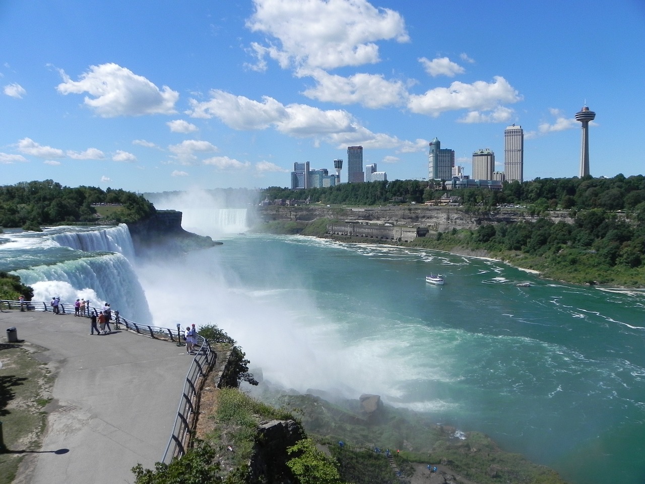 Niagara, Kraštovaizdis, Kritimo, Ontarijas, Kanada, Niujorkas, Jungtinės Valstijos, Sienos, Niagaros Upė, Turistų Atrakcijos