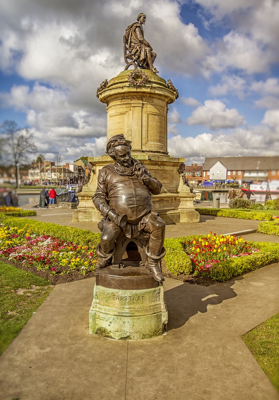 Falstaff, Šekspyras, Stratford Upon Avon, Statula, Senovės, Bard, Charakteris, Dramos, Literatūra, Kaimas