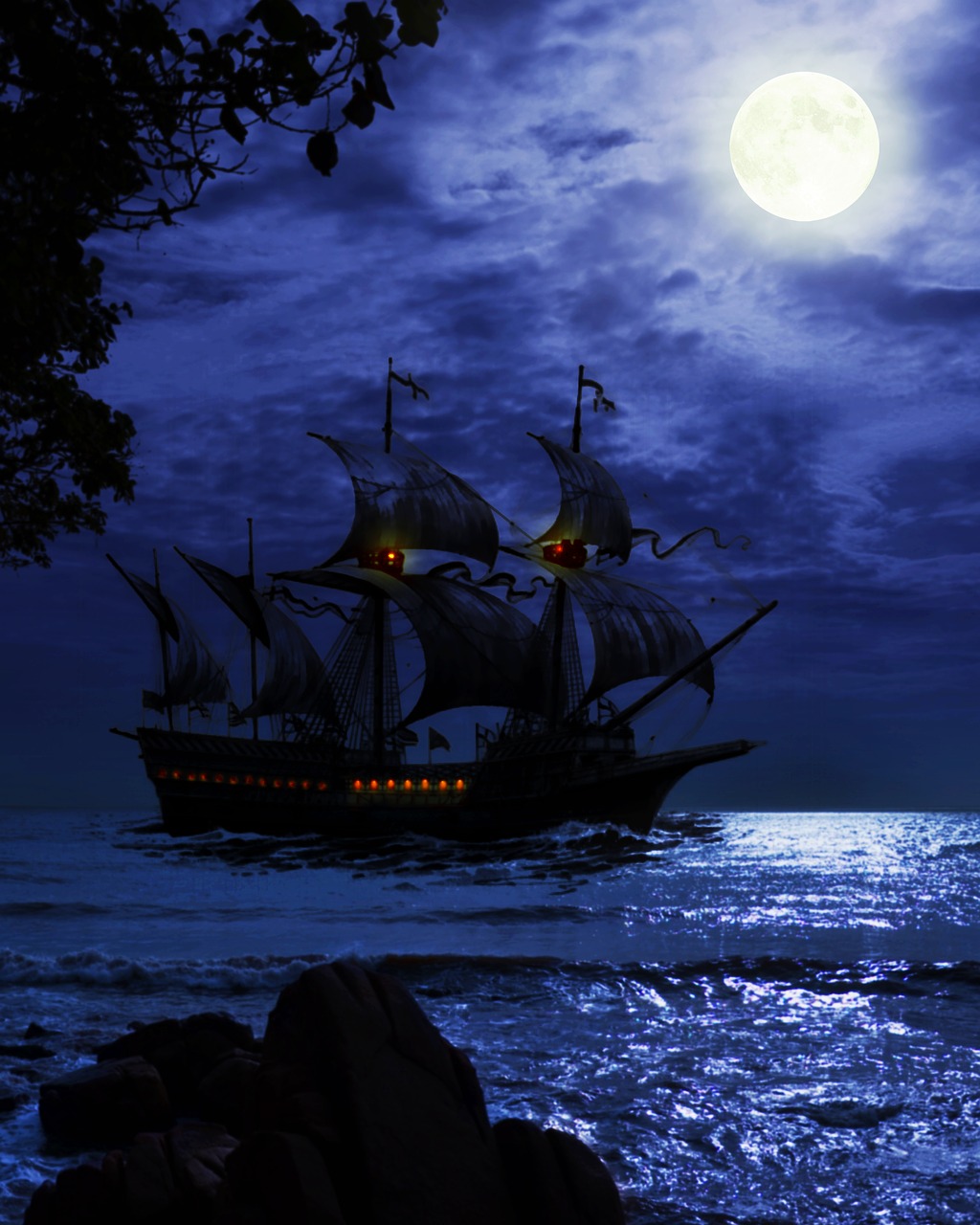 Fantazija, Piratas, Nuotykis, Laivas, Lobis, Kapitonas, Jūrininkas, Kelionė, Piešimas, Senas