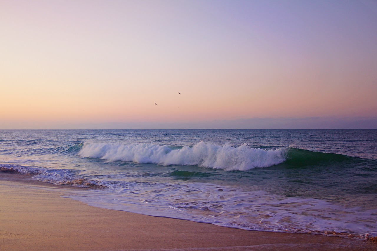 Faro, Portugal, Algarve, Labiausiai Paplūdimio, Atlanto Pakrantė, Tuščias Paplūdimys Nuotaika, Vandenynas, Gražūs Paplūdimiai, Kraštovaizdis, Saulė