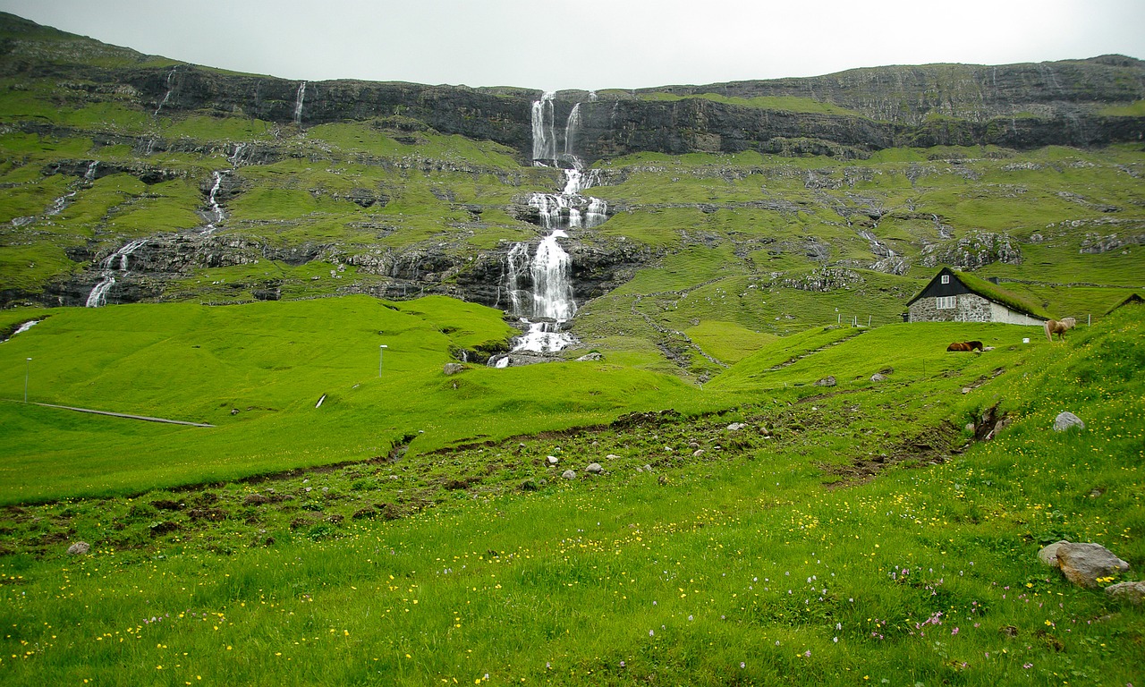 Faroes, Kaskados, Ganyklos, Uolos, Nemokamos Nuotraukos,  Nemokama Licenzija
