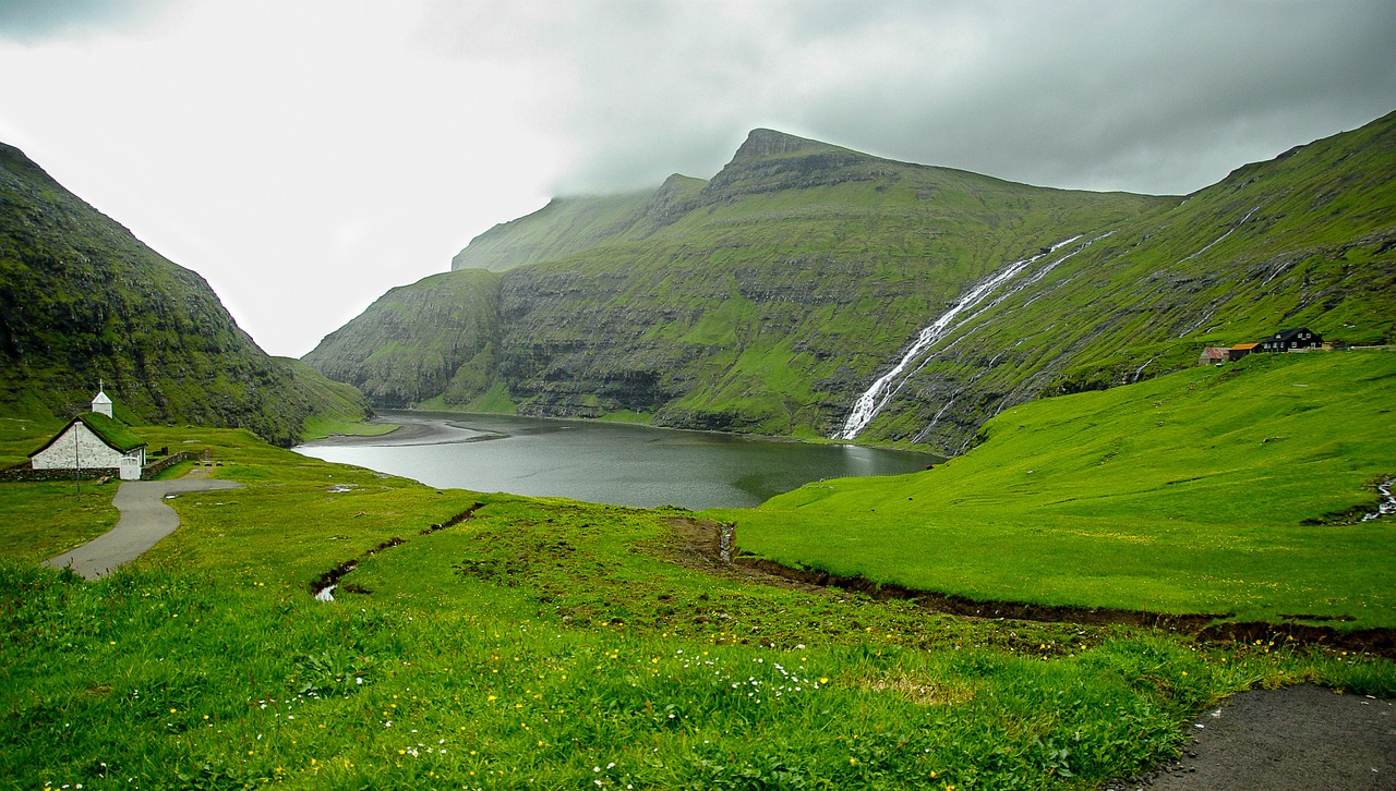 Faroes, Koplyčia, Ganyklos, Uolos, Fjordas, Kaskados, Nemokamos Nuotraukos,  Nemokama Licenzija