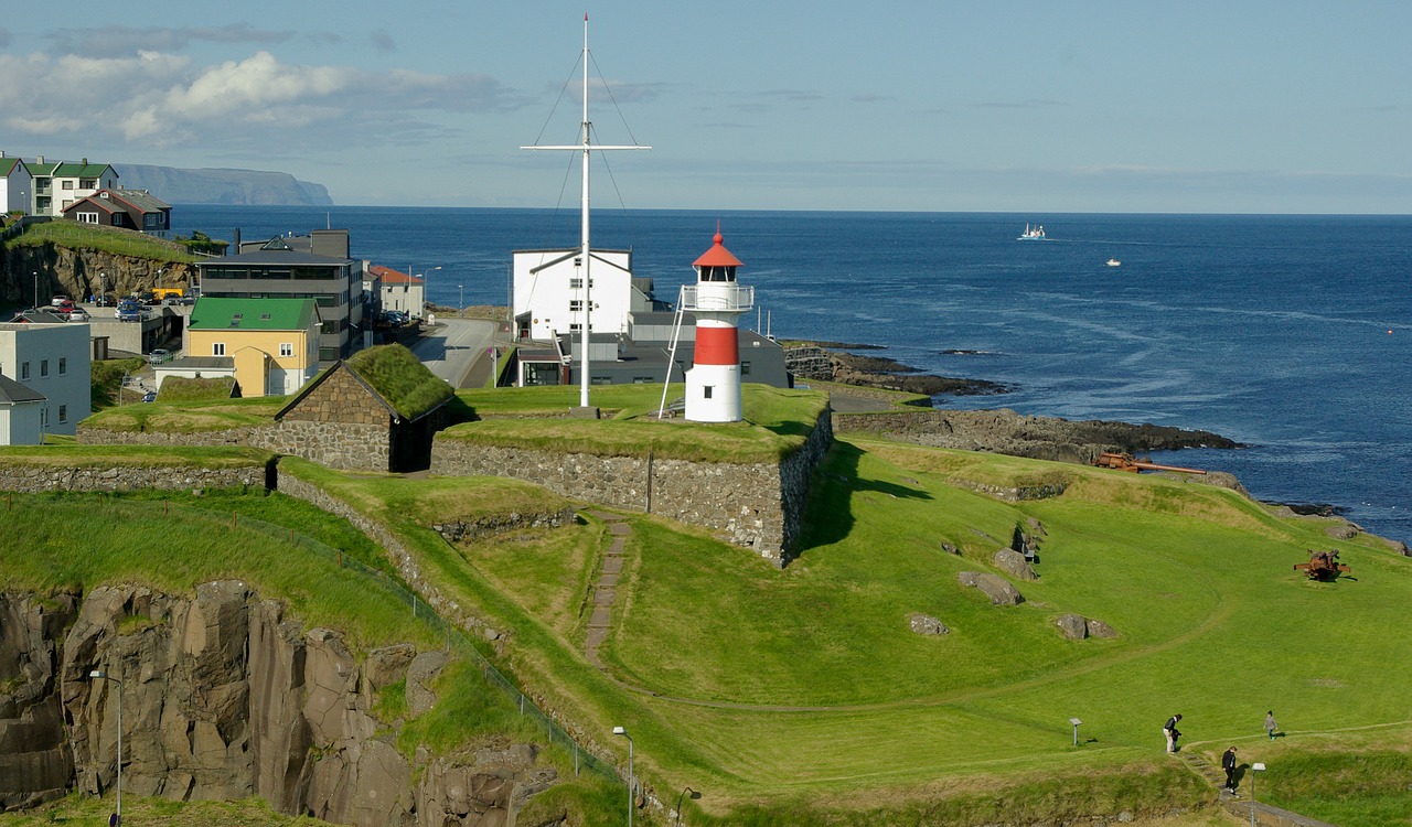 Faroes, Uostas, Švyturys, Uolos, Nemokamos Nuotraukos,  Nemokama Licenzija