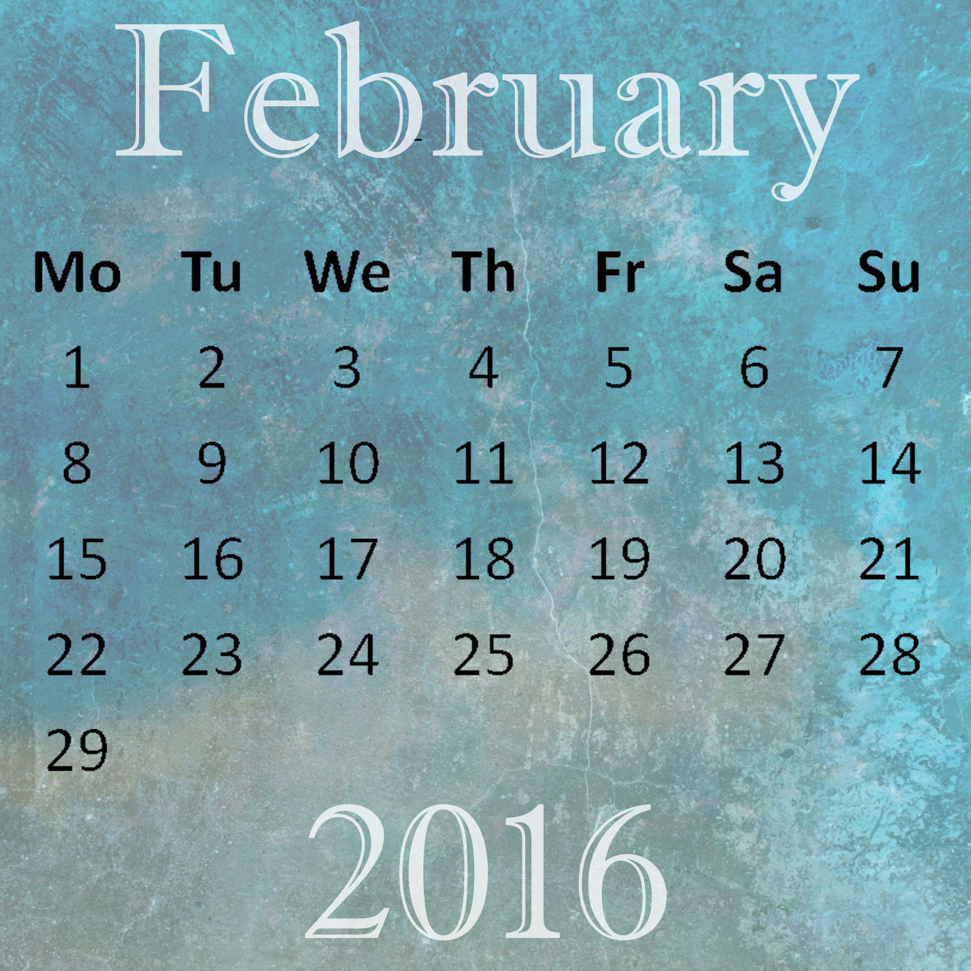 Vasaris,  2016,  Kalendorius,  Plakatas,  Tapetai,  Data,  Diena,  Laikas,  Mėnuo,  Kas Mėnesį